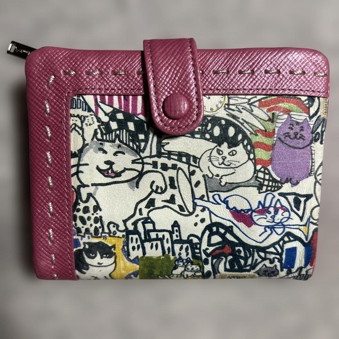 マンハッタナーズ　二つ折り財布 ピンク