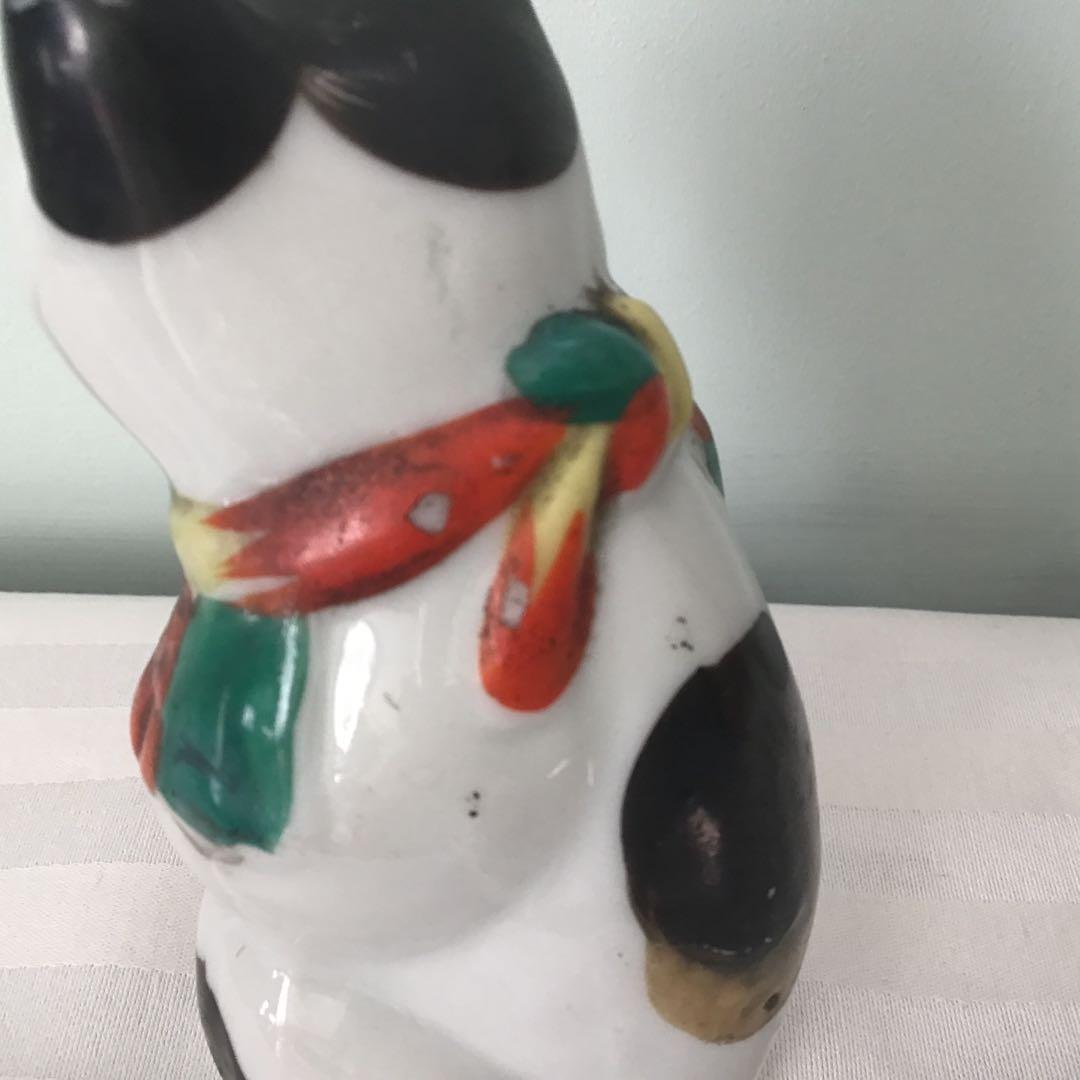 陶器製　招き猫　置物