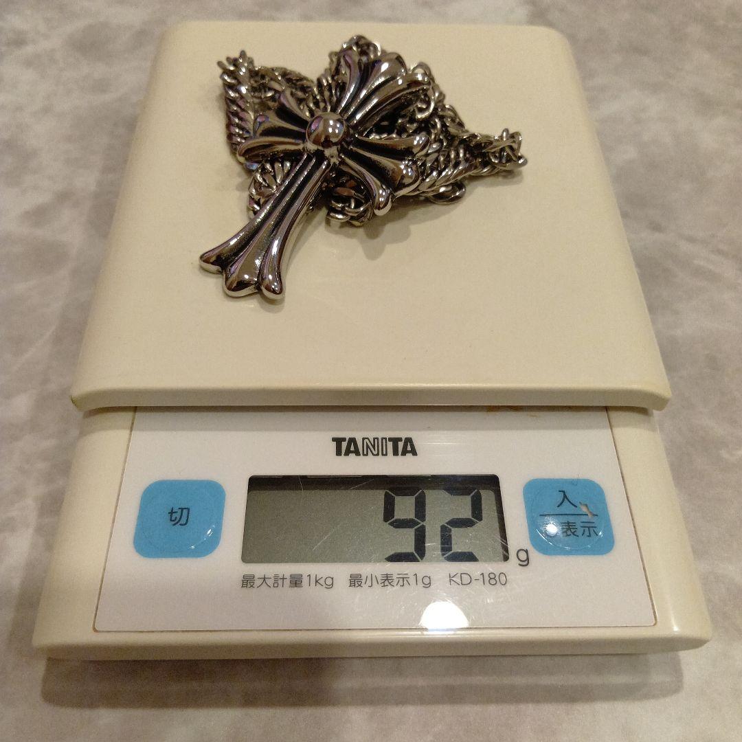 SILVER KYASYA ステンレス ラージクロス 6面ダブル喜平ネックレス