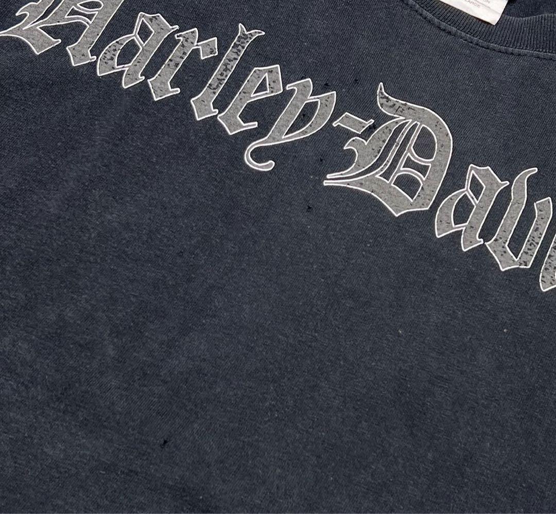 トップス HARLEY DAVIDSON OLD ENGLISH LOGO FLAME T