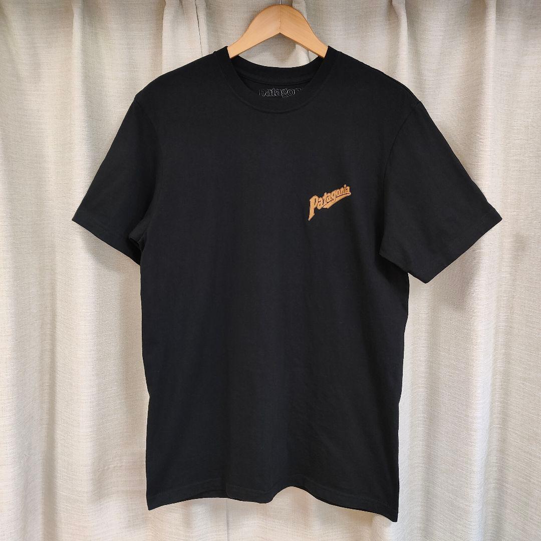 パタゴニア オーガニックコットン Tシャツ ブラック M 北斎 ビンテージ