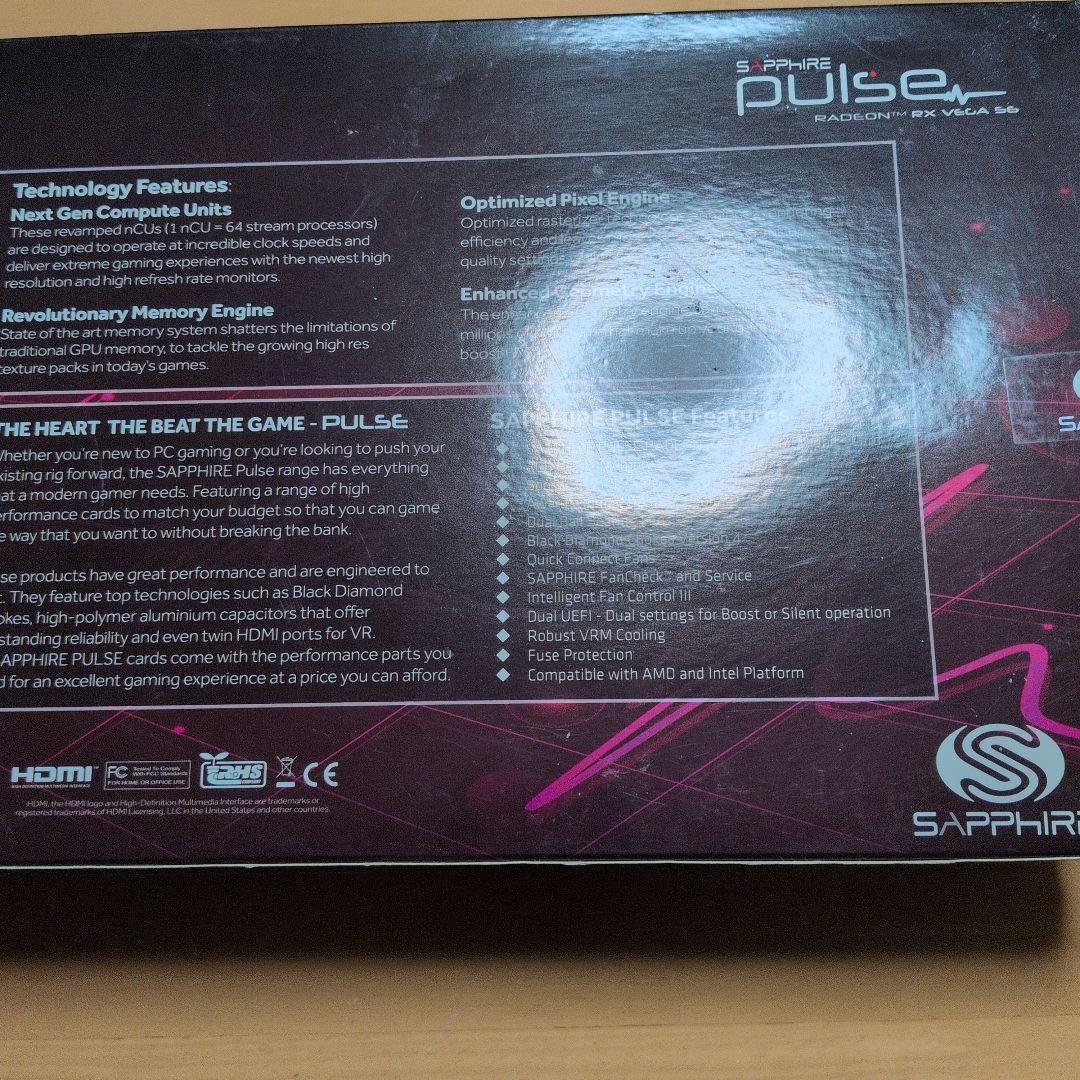 グラフィックボード・グラボ・ビデオカード SAPPHIRE PULSE RADEON RX VEGA 56 8G HBM2