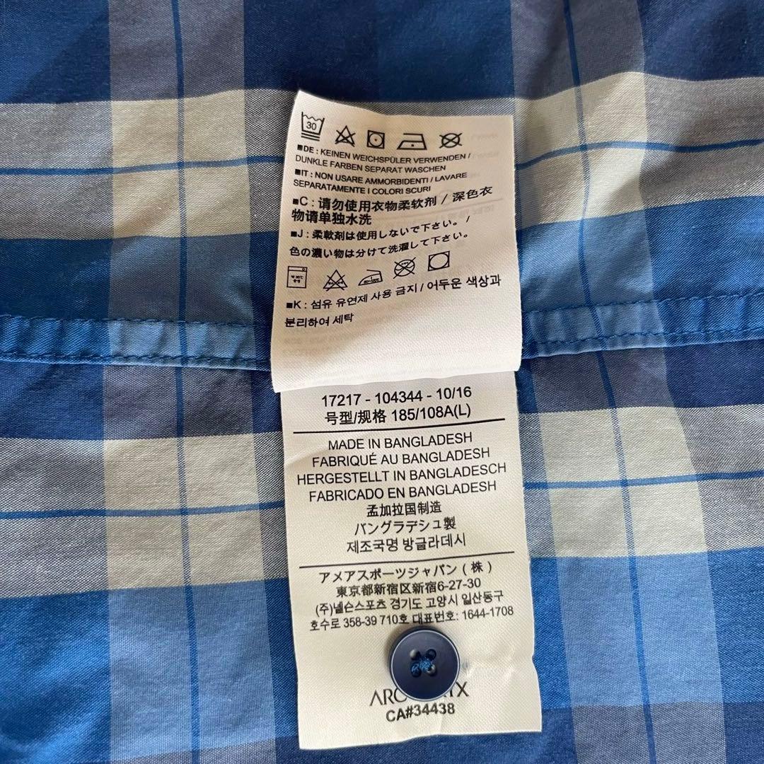 ★ARC'TERYX メンズ チェック半袖シャツ Lサイズ★