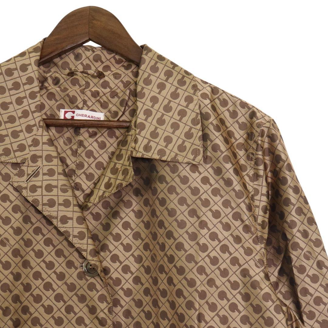 【いつき】ゲラルディーニ スプリングコート Gロゴ総柄ベルト付46 3XL