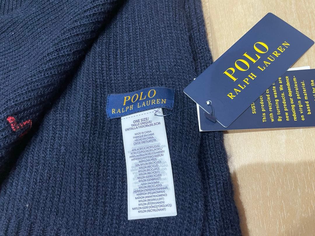 Polo Ralph Lauren ネイビー マフラー