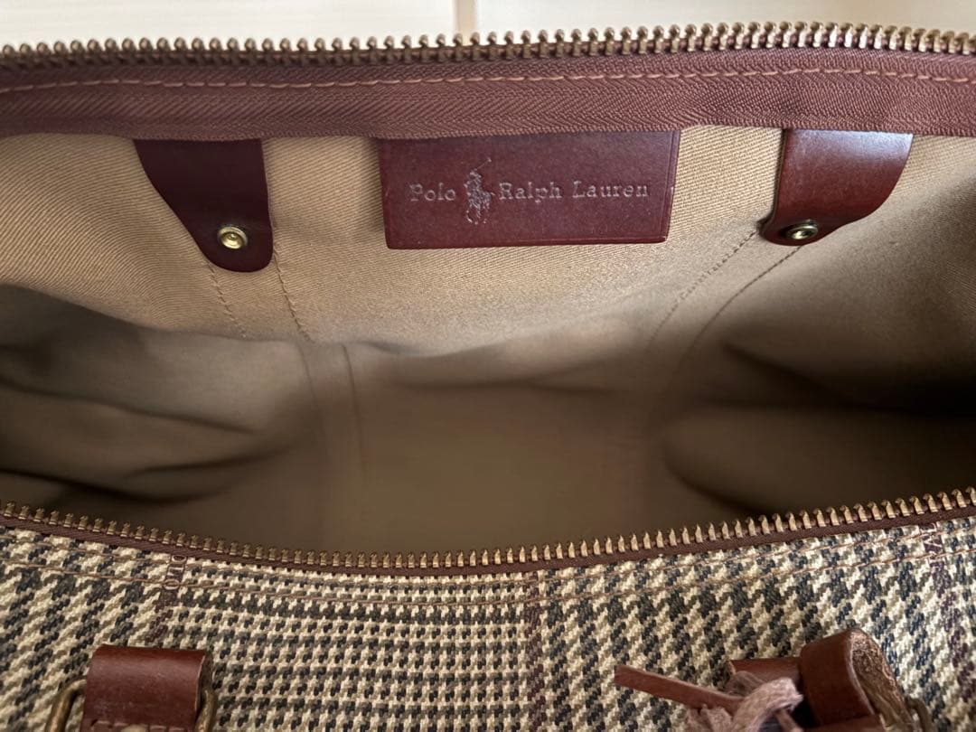 RALPH LAUREN　ラルフローレン　2way　ボストンバッグ　千鳥格子