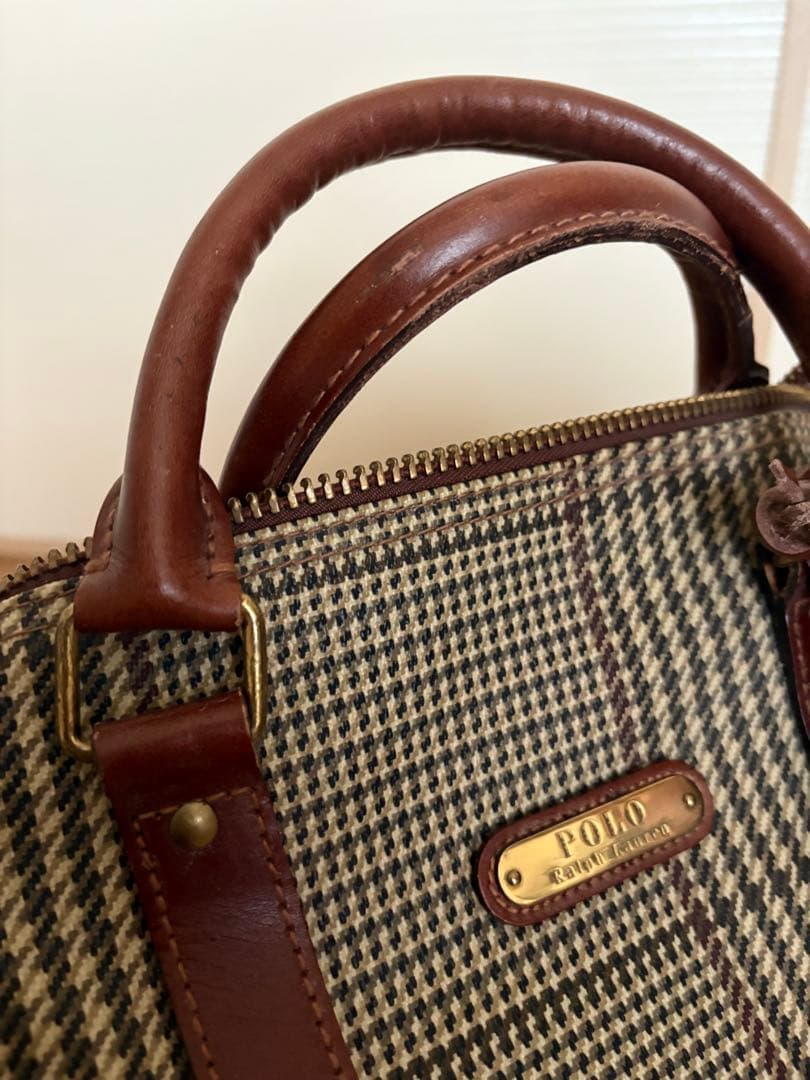 RALPH LAUREN　ラルフローレン　2way　ボストンバッグ　千鳥格子