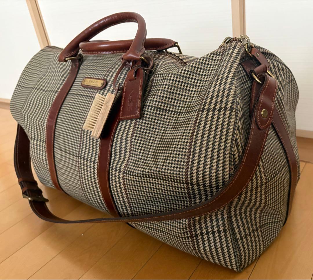 RALPH LAUREN　ラルフローレン　2way　ボストンバッグ　千鳥格子