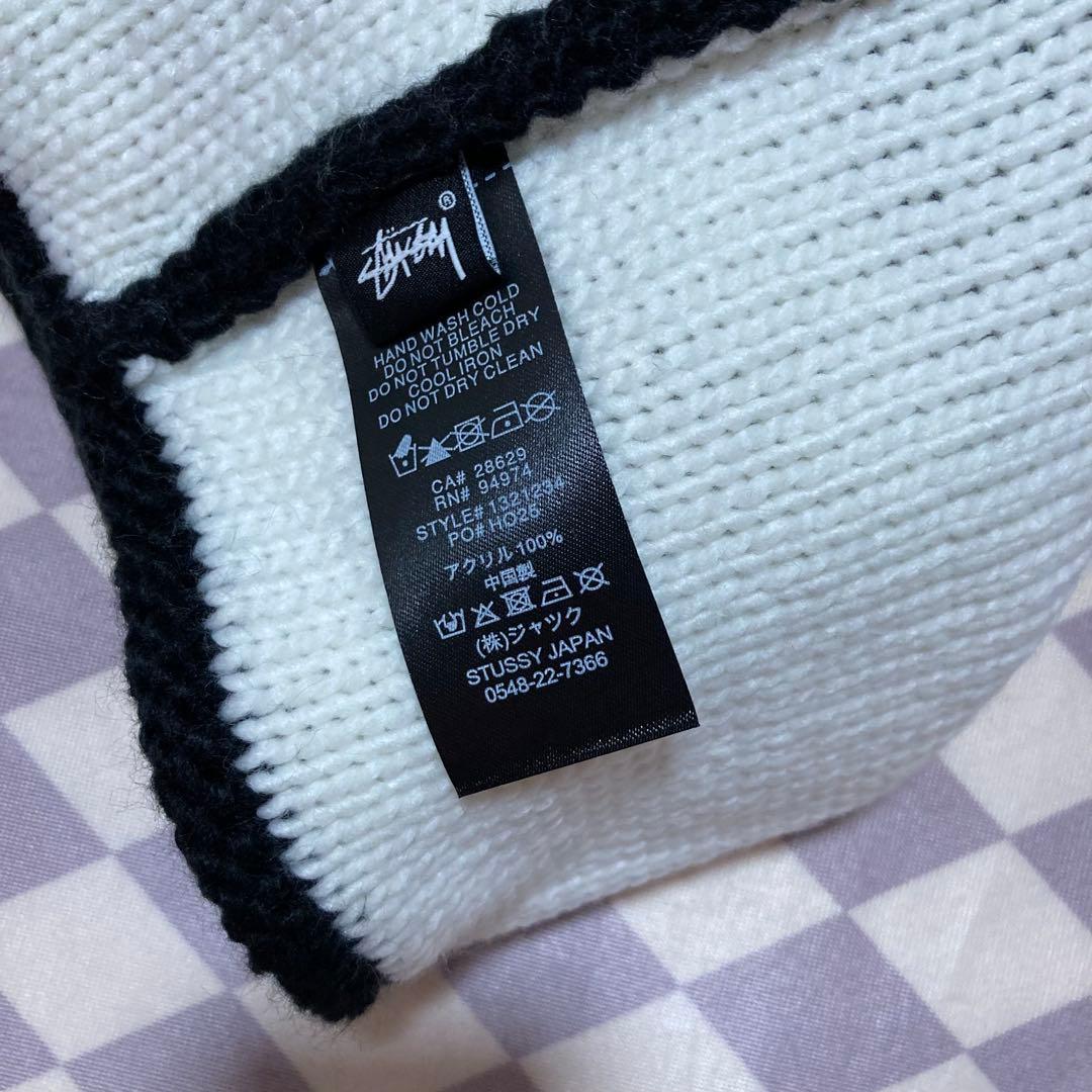 STUSSY ブラック Sロゴ ビーニー 男女兼用