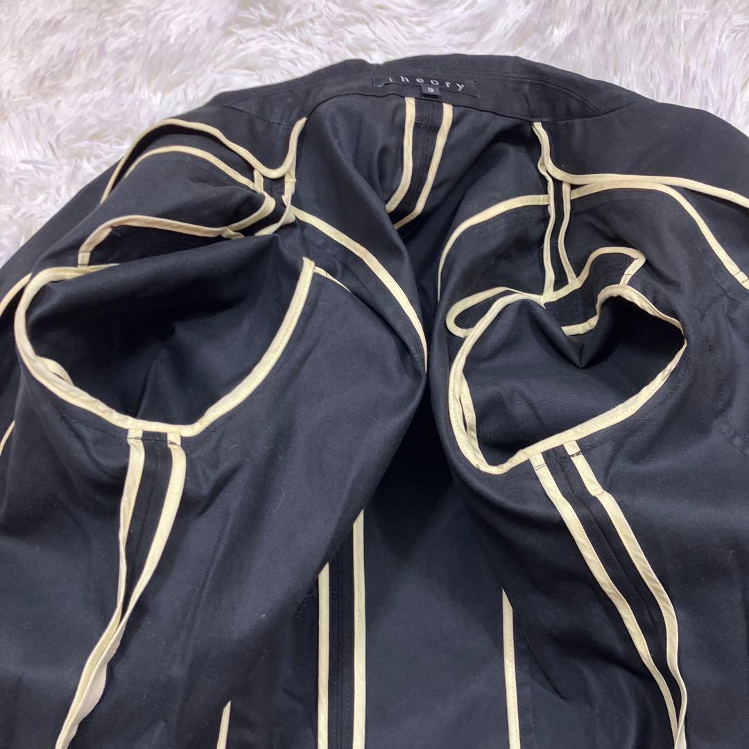 極美品 セオリー トレンチコート Aライン ブラック Mサイズ