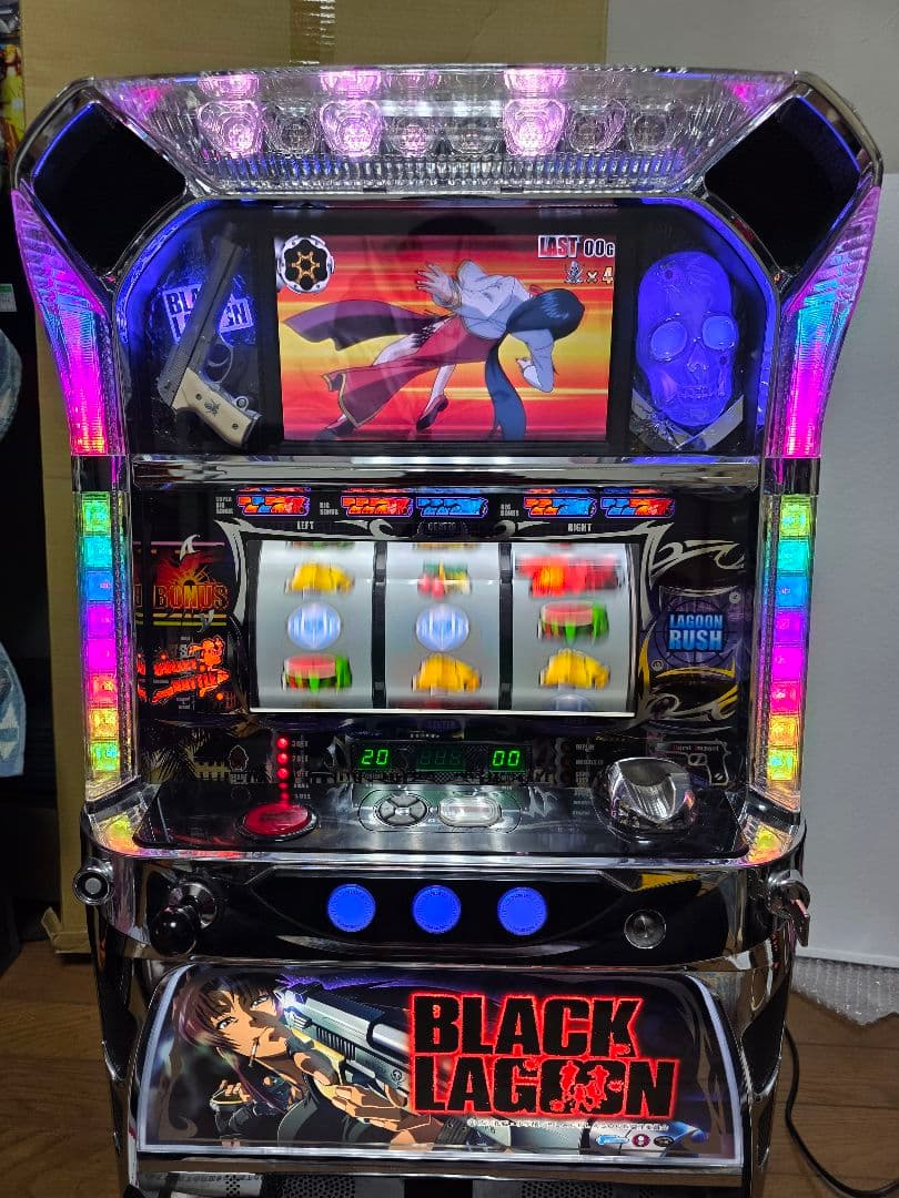 パチスロ実機　ブラックラグーン 初代　家庭用変更済