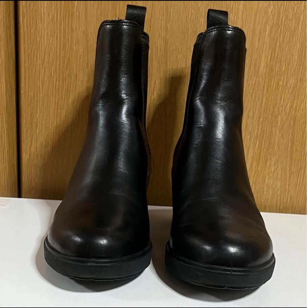 ECCO エコー　ショートブーツ　サイドゴアブーツ　黒　37サイズ 23.5cm