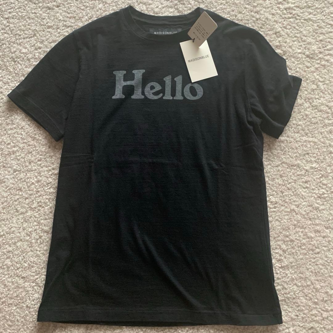 あきひめ様☆MADISONBLUE Helloプリント Tシャツ ブラック☆