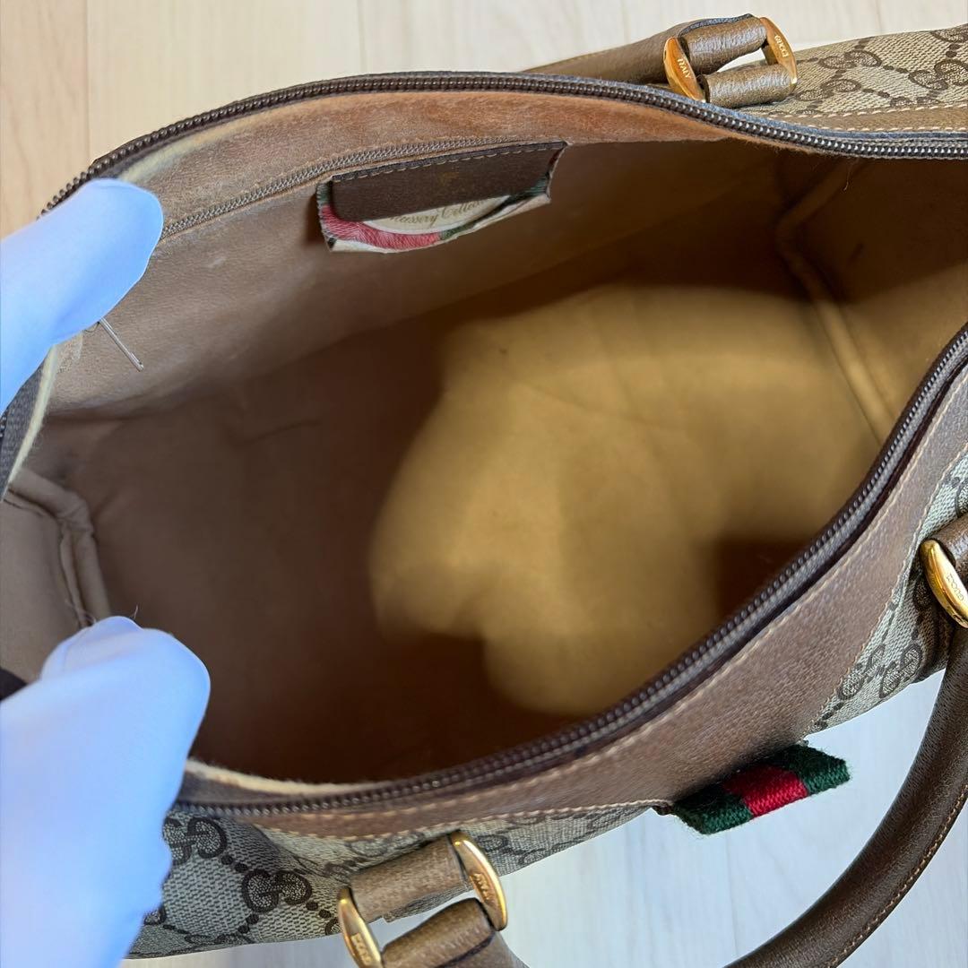 OLD GUCCI ミニボストンバッグ シェリーライン
