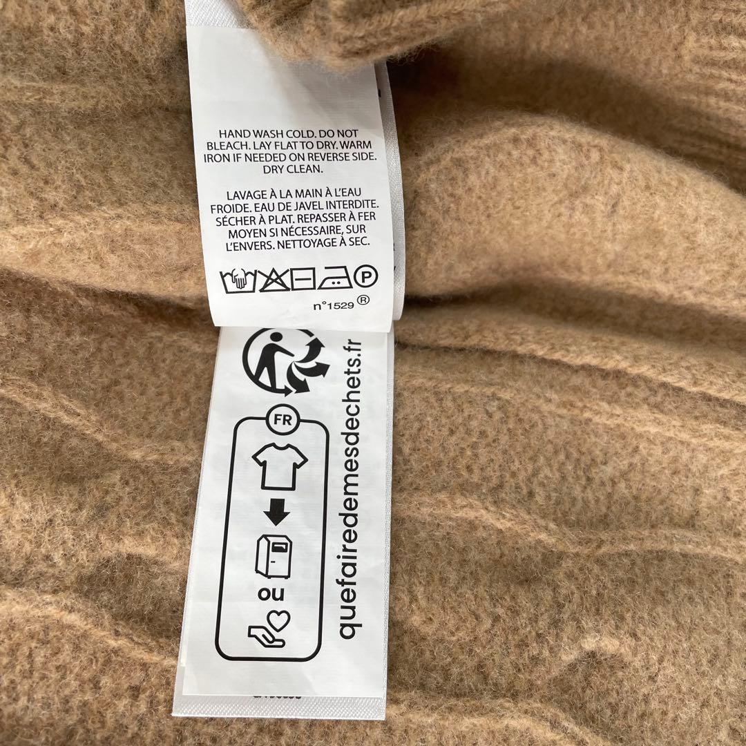 【現行】ポロラルフローレン キャメル ケーブルニットカーディガンM カシミヤ混