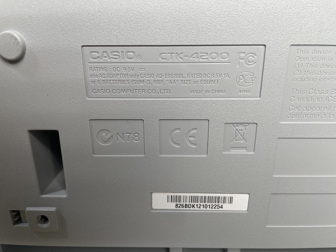 CASIO カシオ CTK-4200 61鍵電子キーボード AC ソフトケース付