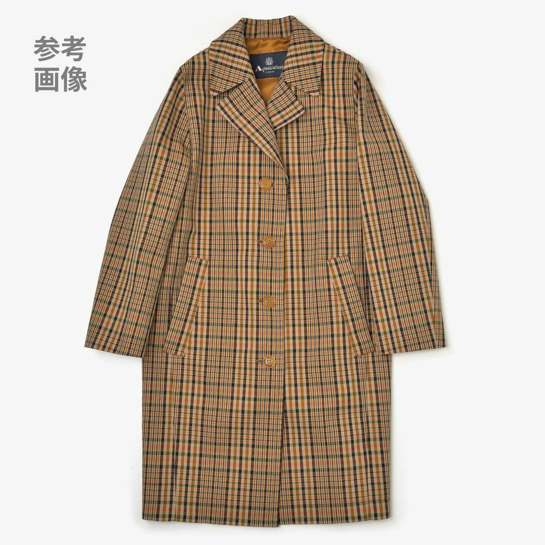 近年モデル✨完売品【極美品】アクアスキュータム チェックロングコート 定価12万