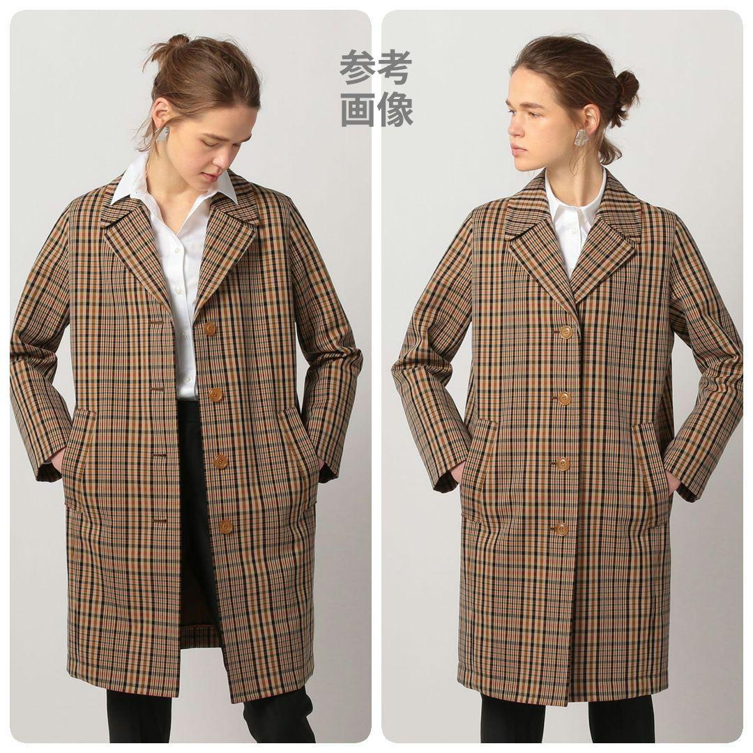 近年モデル✨完売品【極美品】アクアスキュータム チェックロングコート 定価12万
