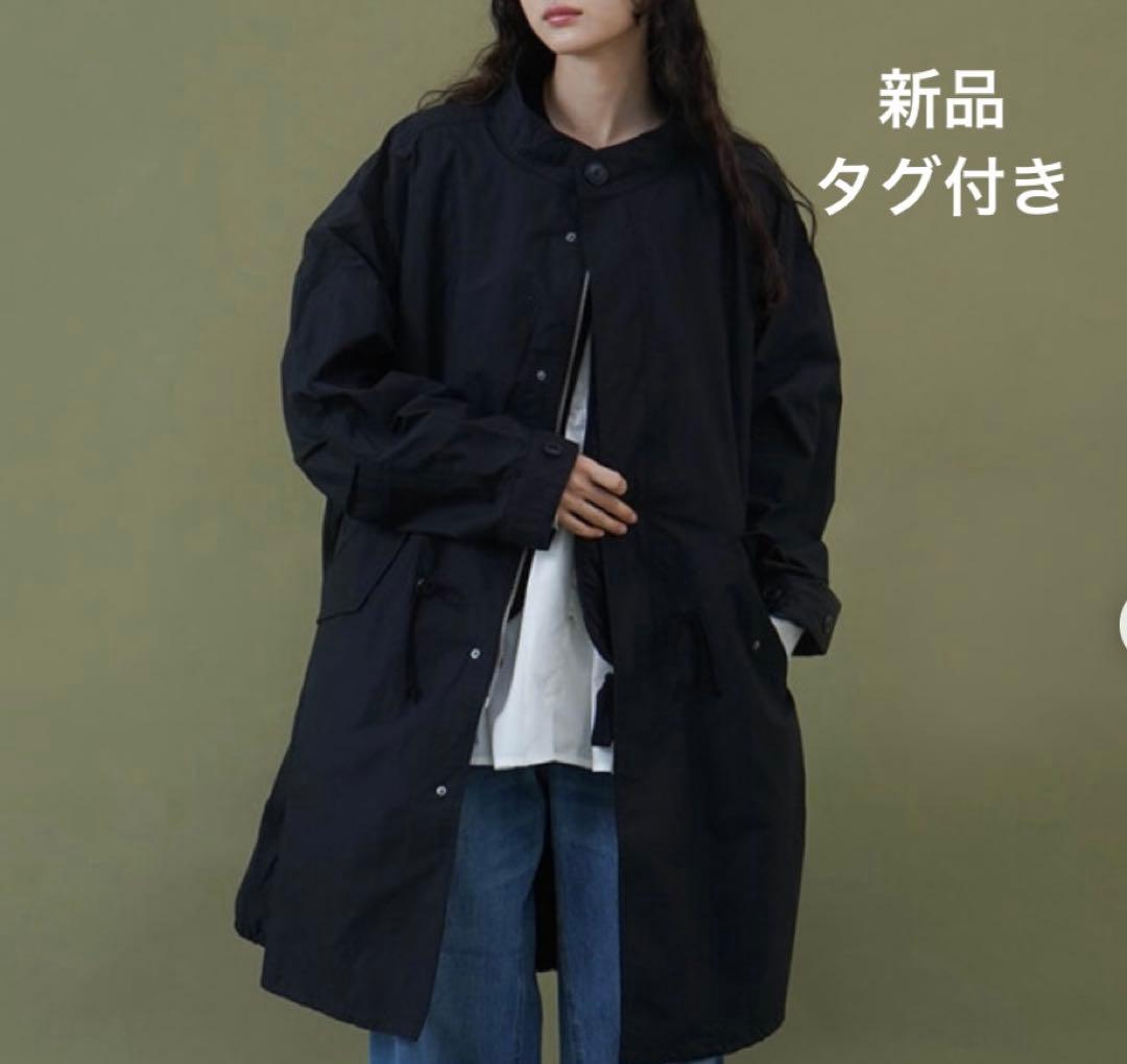 新品　fika 定価¥1万9800円　ロングコート　スコットクラブ　黒