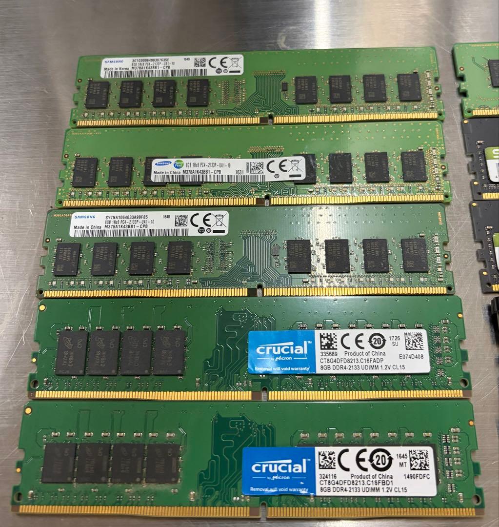 8GB DDR4 2133 メモリー デスクトップ用 10枚 合計80GB
