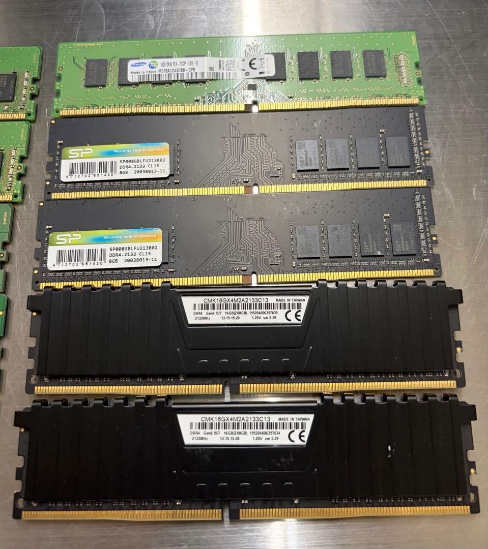 8GB DDR4 2133 メモリー デスクトップ用 10枚 合計80GB
