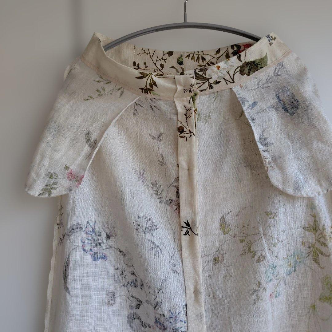 ご購入者お決まりSEMICOUTURE 花柄リネン100フレアスカート