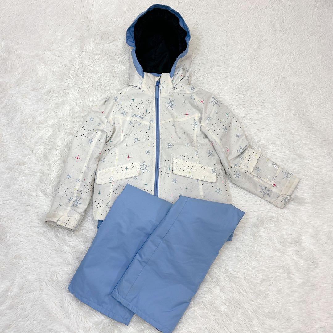 【美品】phenix スキーウェア サイズ140 白×水色