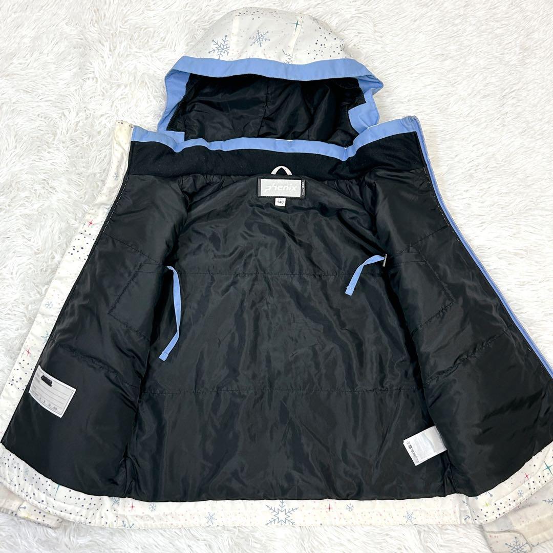 【美品】phenix スキーウェア サイズ140 白×水色