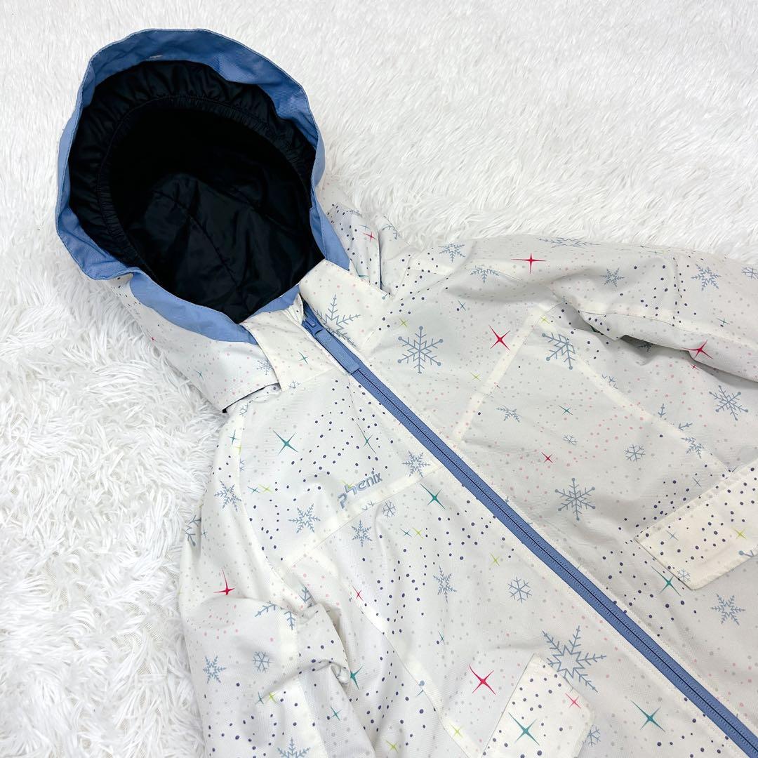 【美品】phenix スキーウェア サイズ140 白×水色