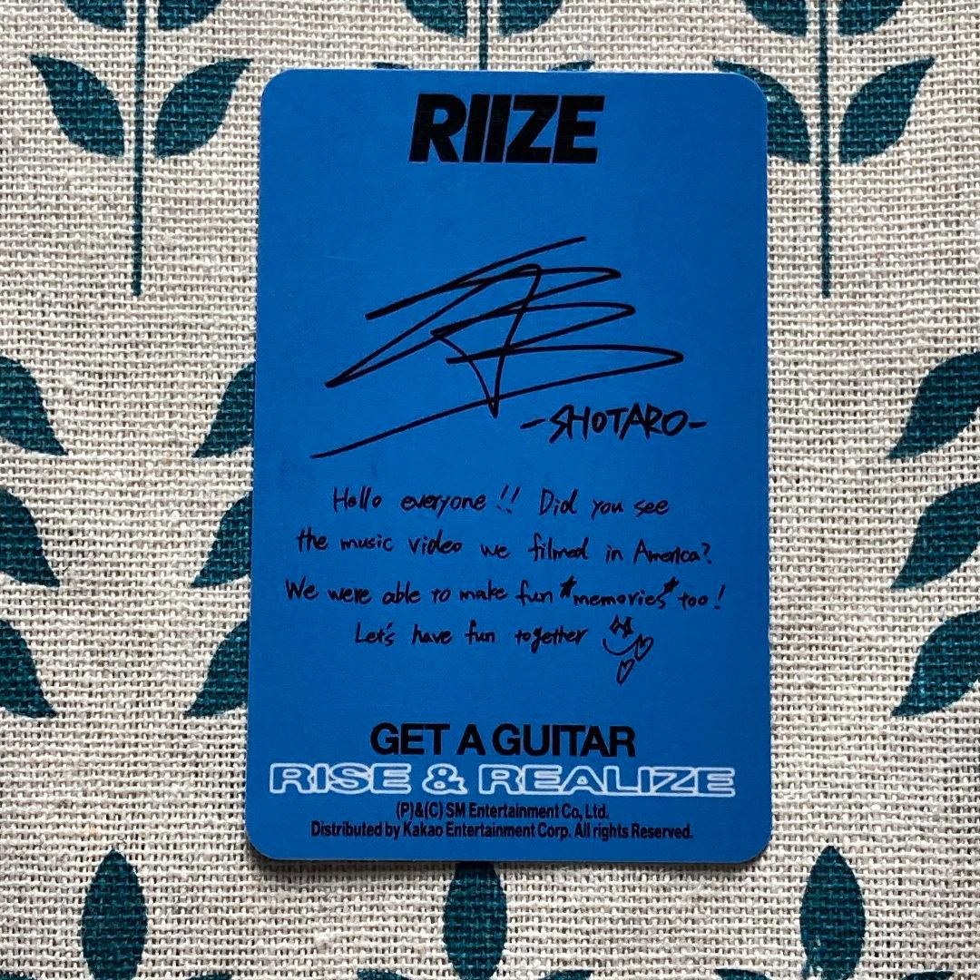 RIIZE アメリカ US get a guitar B&Nショウタロウ トレカ