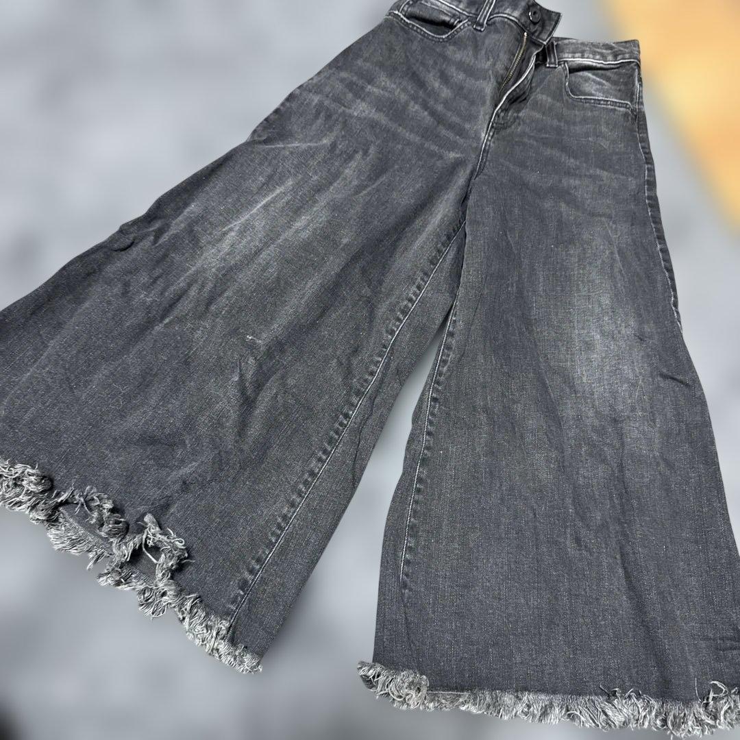Off-White ブラックデニム ワイドレッグサイズ28