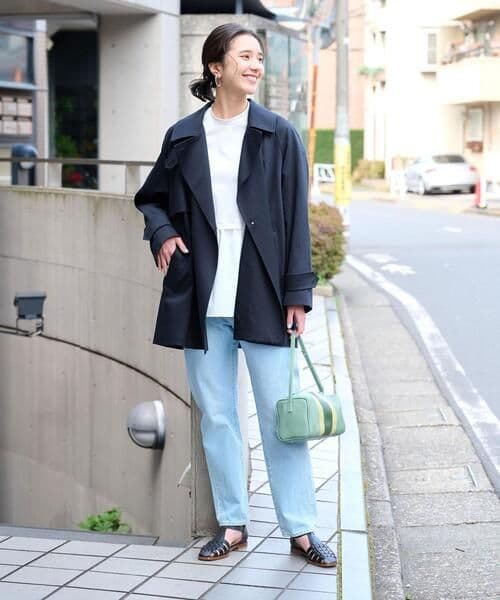 green label relaxing C/L ミドル トレンチ コート