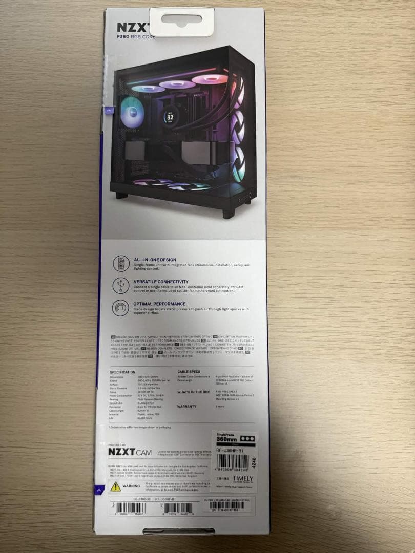 【新品未開封】 NZXT F360 RGB Core Black 360mm