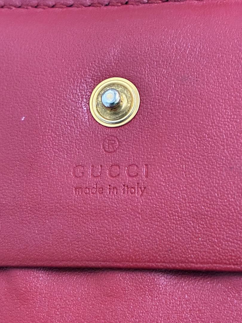 GUCCI グッチ　折り財布　チェリー　さくらんぼ ストーン全部あり