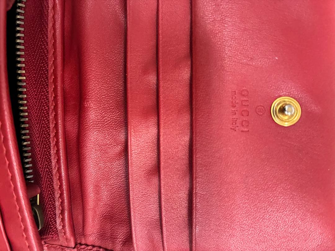 GUCCI グッチ　折り財布　チェリー　さくらんぼ ストーン全部あり