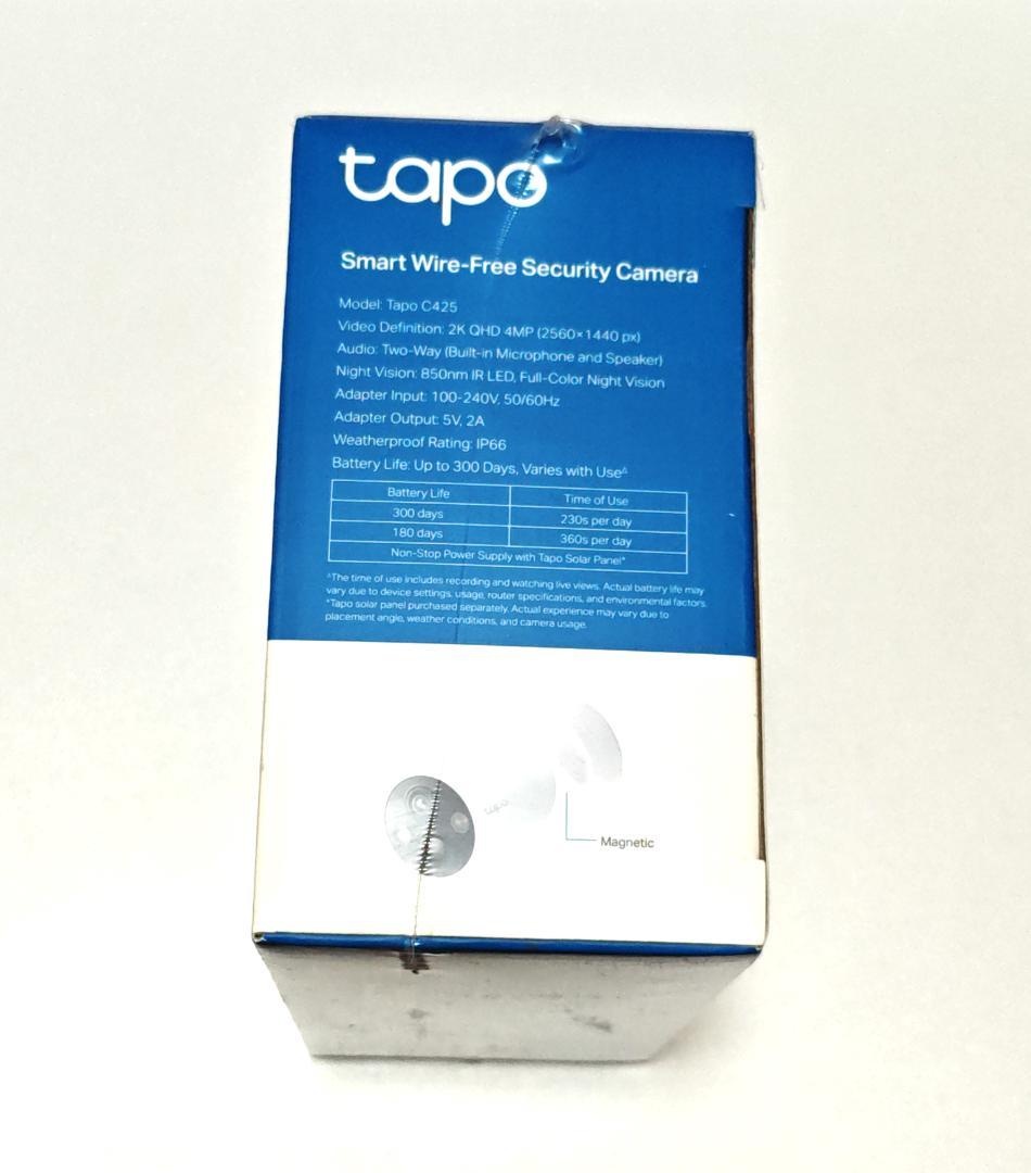 TP-Link Tapo C425 屋外防犯カメラ 2K ワイヤレス