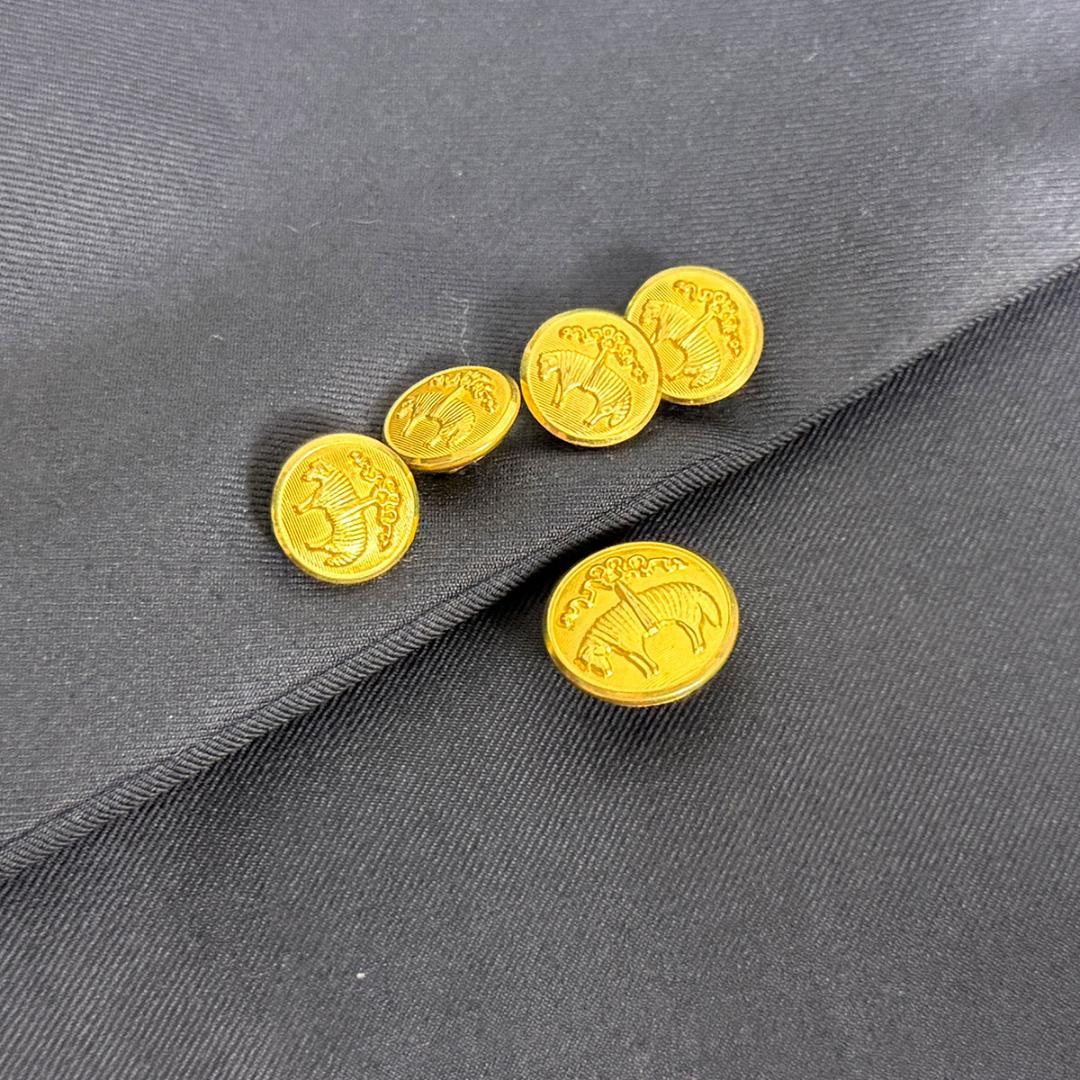 J7353 超美品 ブルックスブラザーズ 金ボタンダブル紺ブレザー 42REG