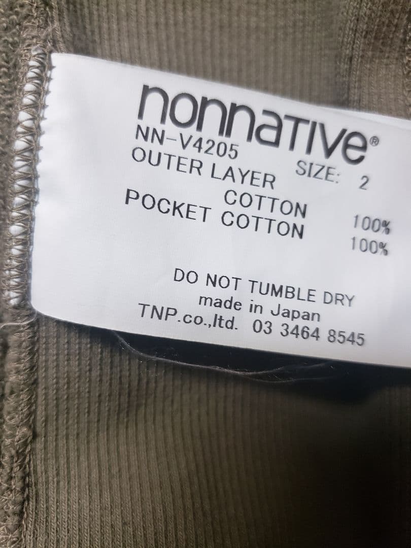 nonnative HIKER VEST COTTON SWEAT 2 セメント