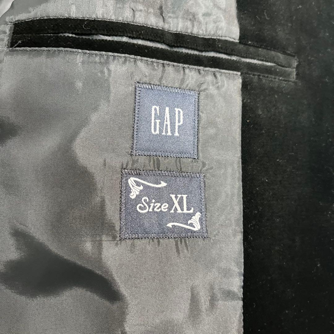 【美品】GAP オールドギャップ　ベロア　ベルベット テーラードジャケット 黒