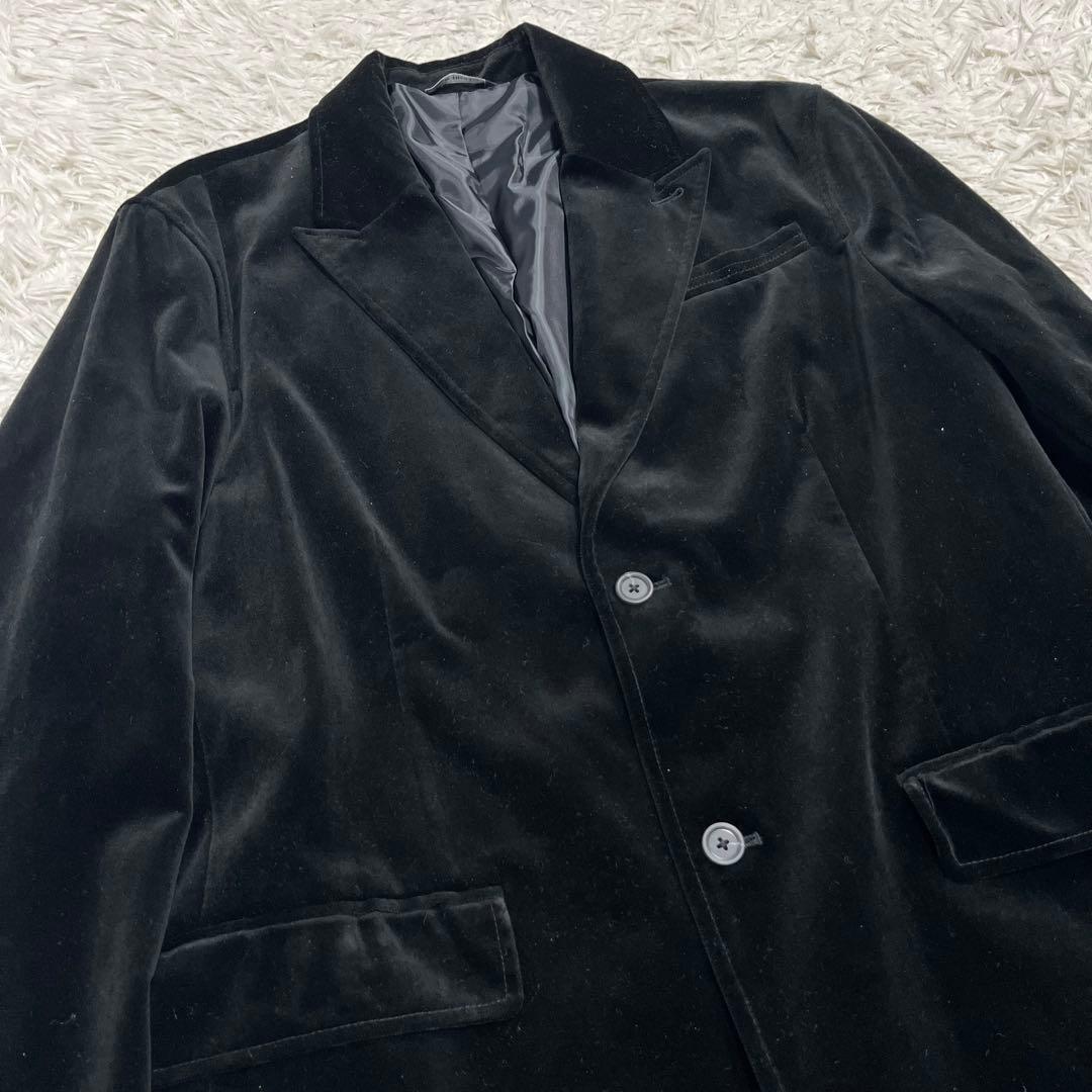 【美品】GAP オールドギャップ　ベロア　ベルベット テーラードジャケット 黒