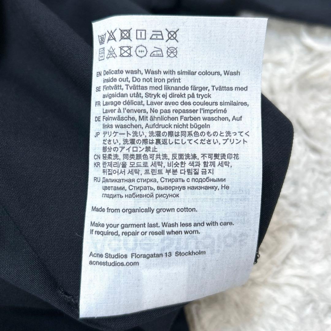 【極美品】アクネストゥディオス 半袖 フェイス Tシャツ XL ブラック 黒