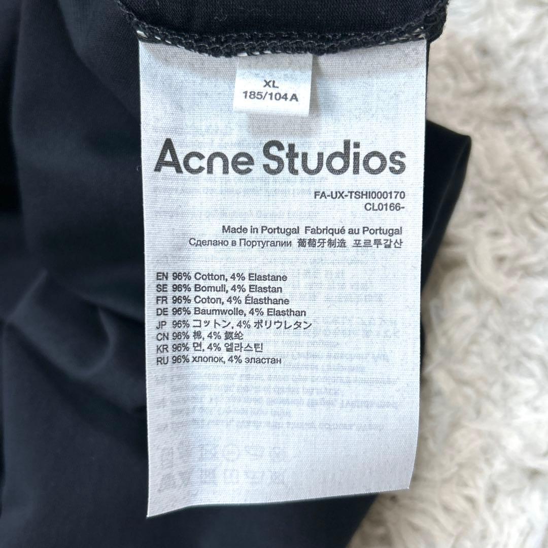 【極美品】アクネストゥディオス 半袖 フェイス Tシャツ XL ブラック 黒