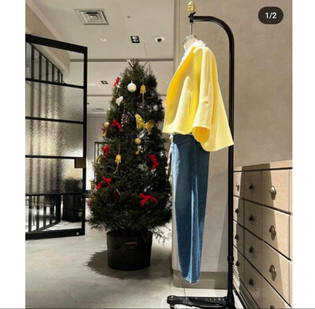 DRAWER ドゥロワー　ブリーチデニム５Pドロストパンツ　34