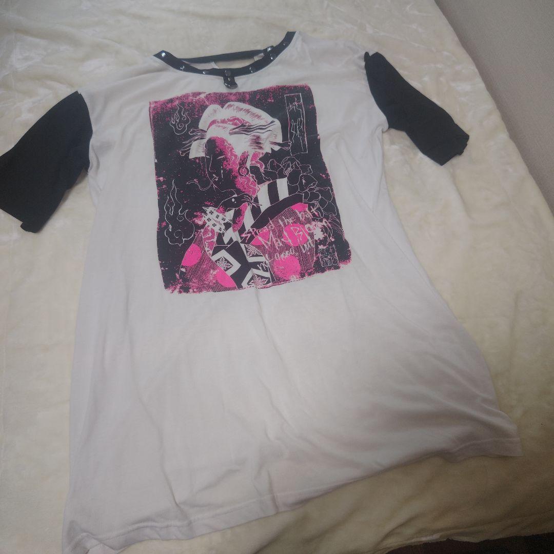 【人気☆SEX POT ReVeNGe】白　黒　浮世絵Tシャツ　サイズF