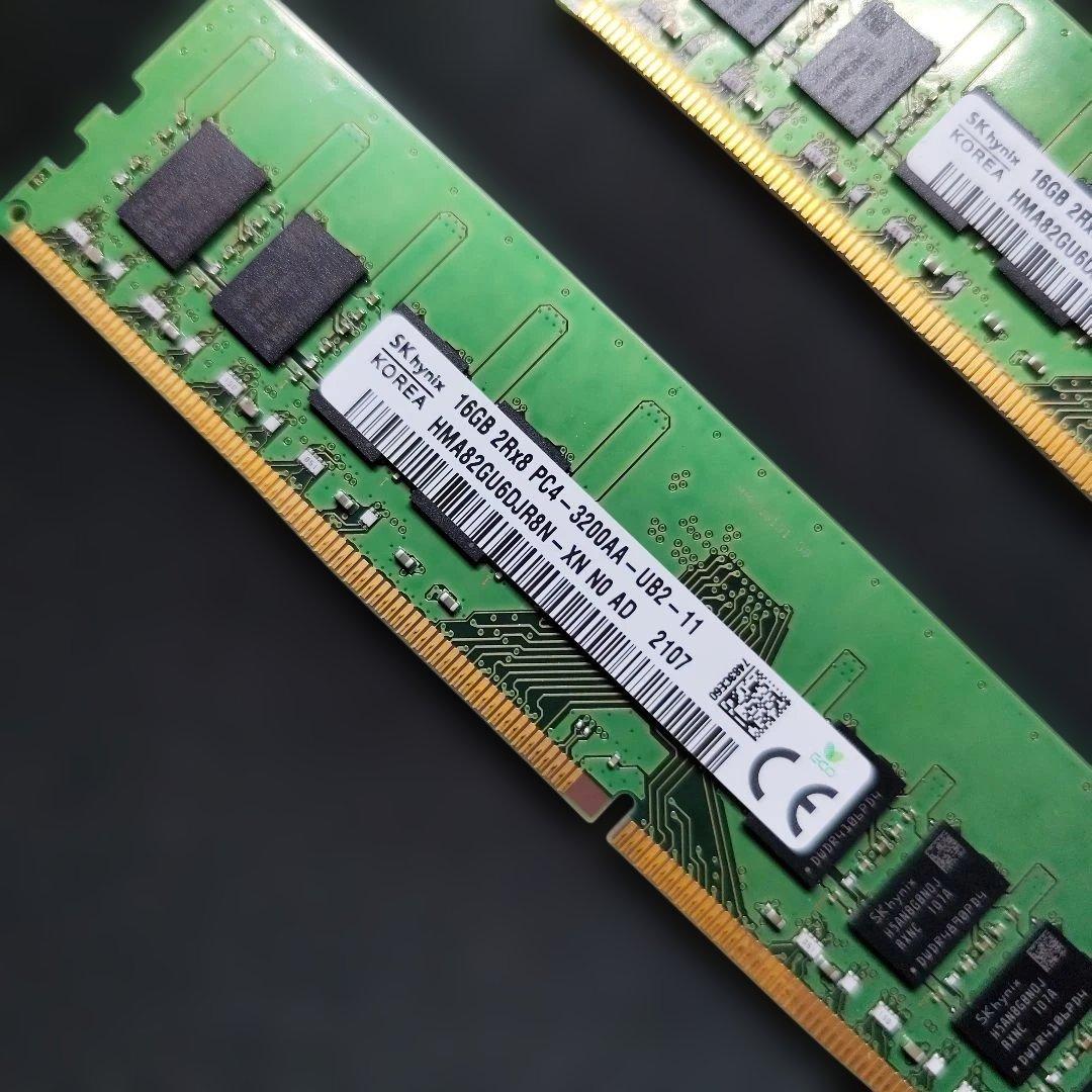 16GB×2 DDR4 3200MHz　32GB