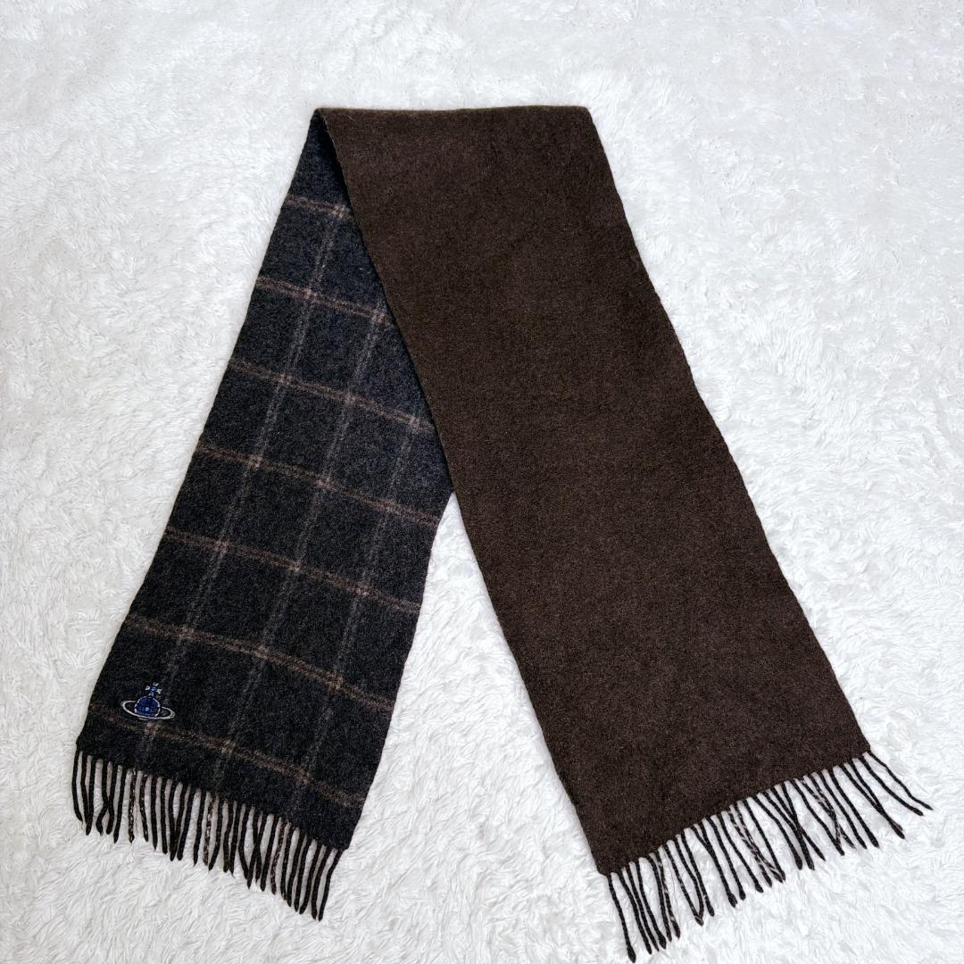 Vivienne Westwood マフラー リバーシブル オーブ カシミヤ