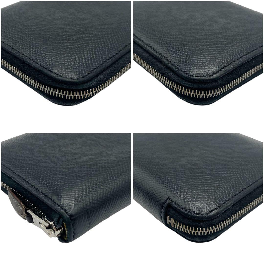 美品✨ エルメス アザップ シルクイン コンパクト ブラック ミニ財布