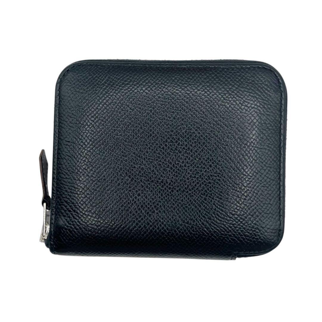 美品✨ エルメス アザップ シルクイン コンパクト ブラック ミニ財布