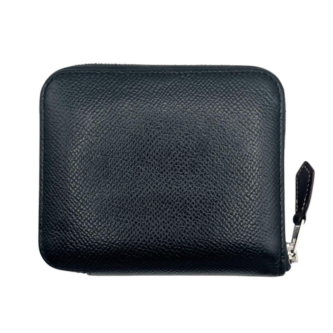 美品✨ エルメス アザップ シルクイン コンパクト ブラック ミニ財布