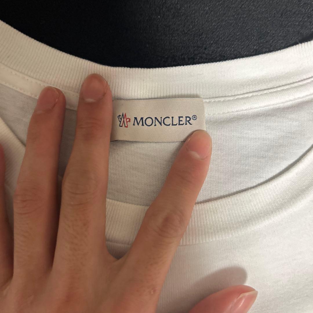 Moncler ホワイトロゴtシャツ